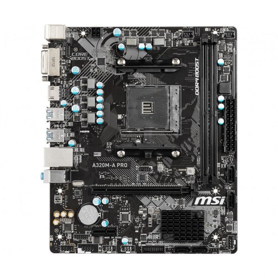 MSI A320M-A PRO AMD A320 3200 MHZ (OC) DDR4 SOKET AM4 MATX ANAKART
